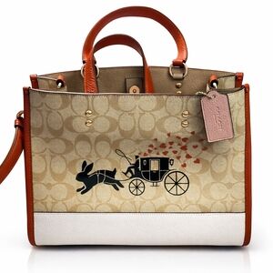 Coach Dempsey Tote Lunar New Year Year of Rabbit Limited Edition Rare Canvas